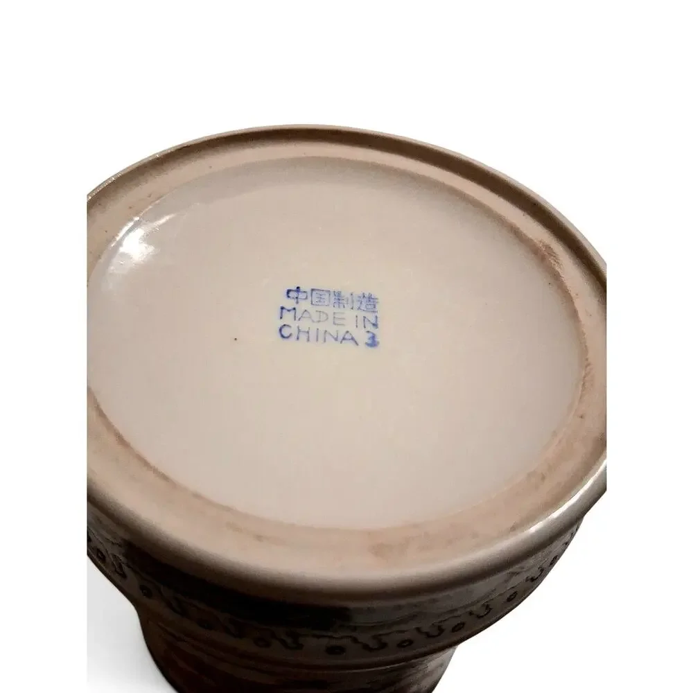 Vintage Chinese Mug with Lid Famille Rose Dragon Cup